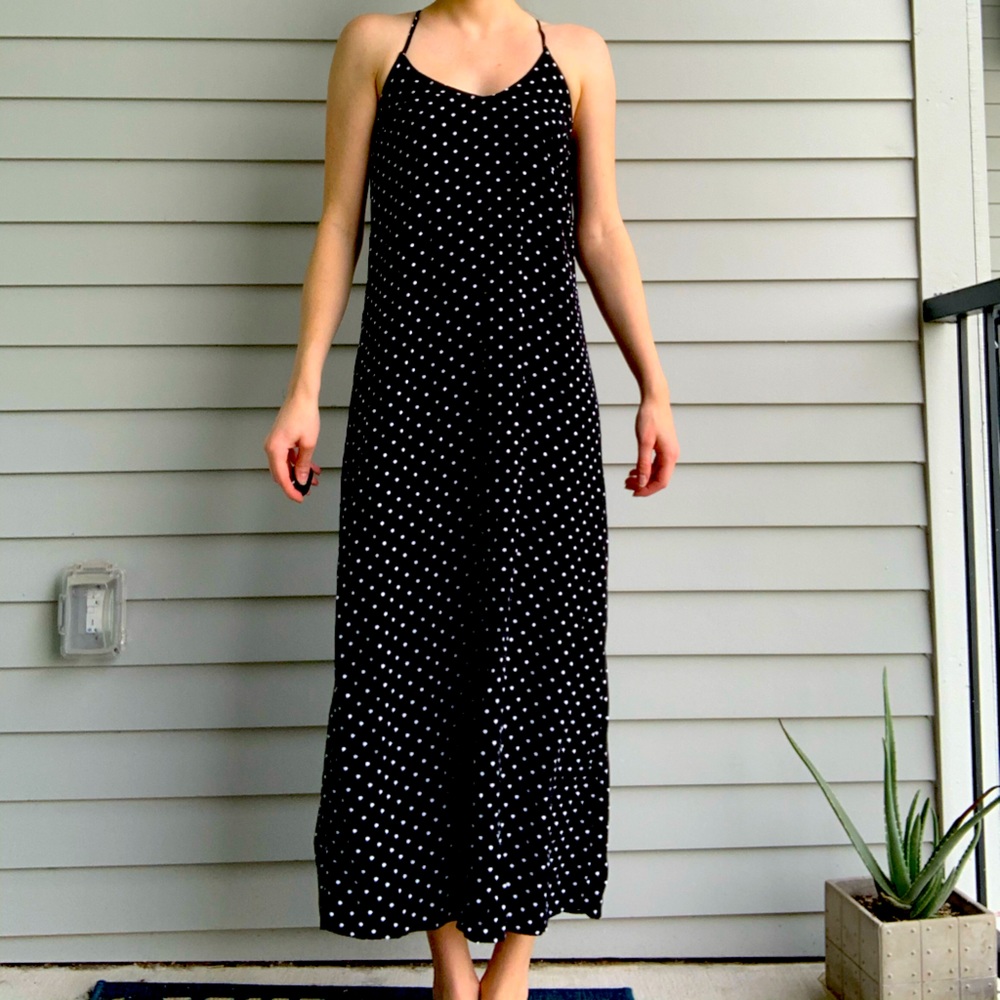 OLD NAVY Adjustable Strap Cross Back Maxi Dress